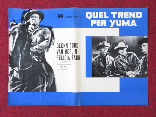 3:10 TO YUMA - H ITALIAN FOTOBUSTA POSTER GLENN FORD VAN HEFLIN 1957