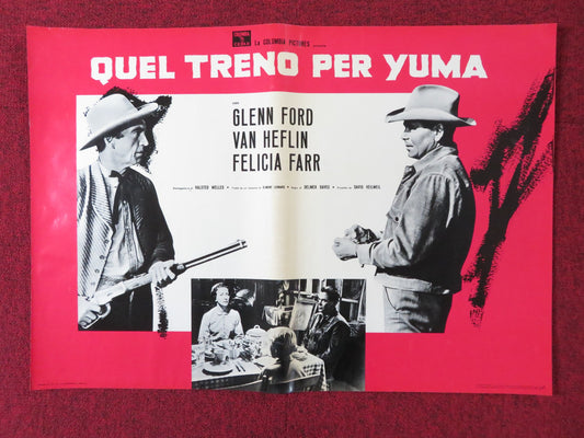 3:10 TO YUMA - J ITALIAN FOTOBUSTA POSTER GLENN FORD VAN HEFLIN 1957