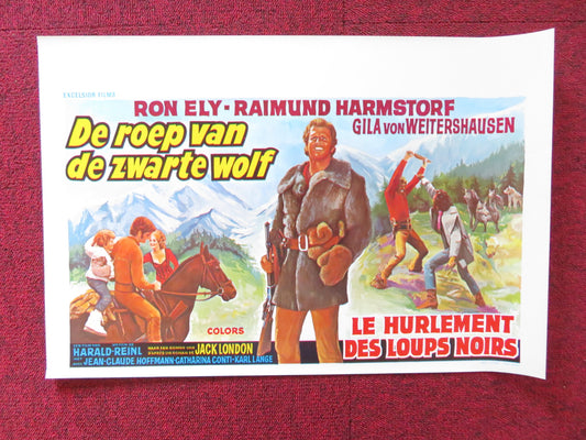 DER SCHREI DER SCHWARZEN WOLFE BELGIUM (14.5"x 21") POSTER RON ELY 1972