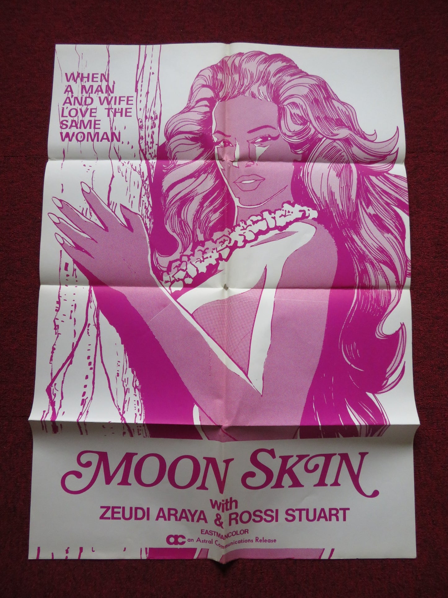 LA RAGAZZA DALLA PELLE DI LUNA FOLDED US ONE SHEET POSTER UGO PAGLIAI 1973 - Rendezvous Cinema