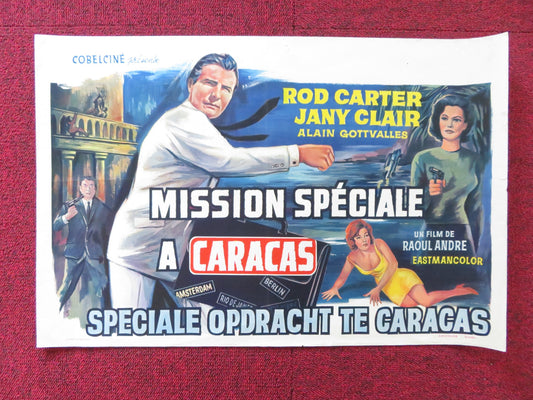 MISSION SPECIALE A CARACAS BELGIUM (14.5"x 21.5") POSTER ROLAND CAREY 1965