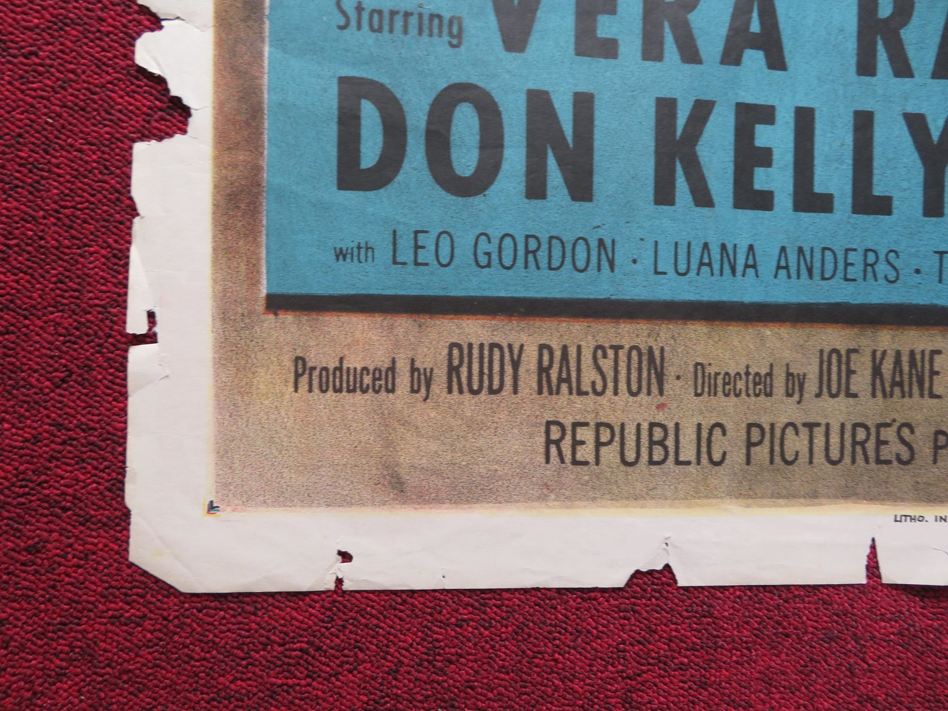 THE NOTORIOUS MR MONKS FOLDED US ONE SHEET POSTER VERA RALSTON DON KELLY 1958 - Rendezvous Cinema