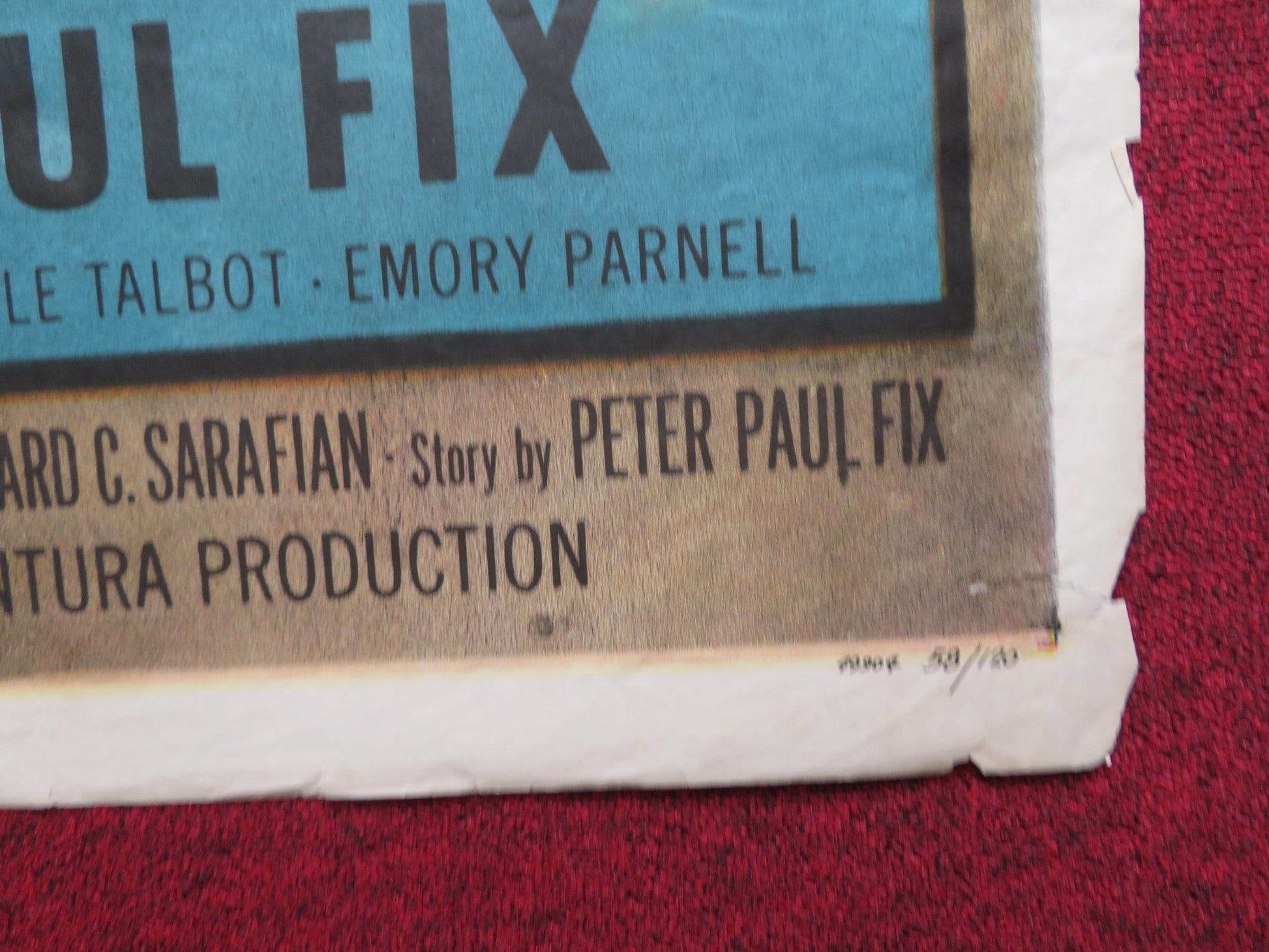 THE NOTORIOUS MR MONKS FOLDED US ONE SHEET POSTER VERA RALSTON DON KELLY 1958 - Rendezvous Cinema