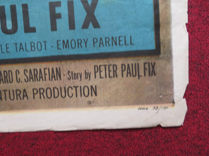 THE NOTORIOUS MR MONKS FOLDED US ONE SHEET POSTER VERA RALSTON DON KELLY 1958 - Rendezvous Cinema