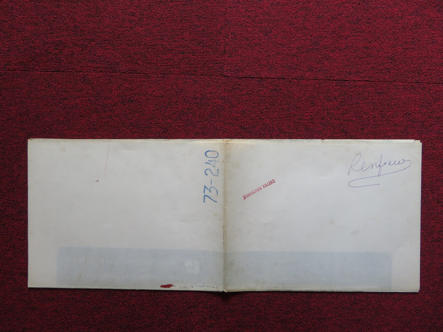 SHANGHAI KILLERS FOLDED US ONE SHEET POSTER KUNG FU TIAN- LIN WANG 1971 - Rendezvous Cinema