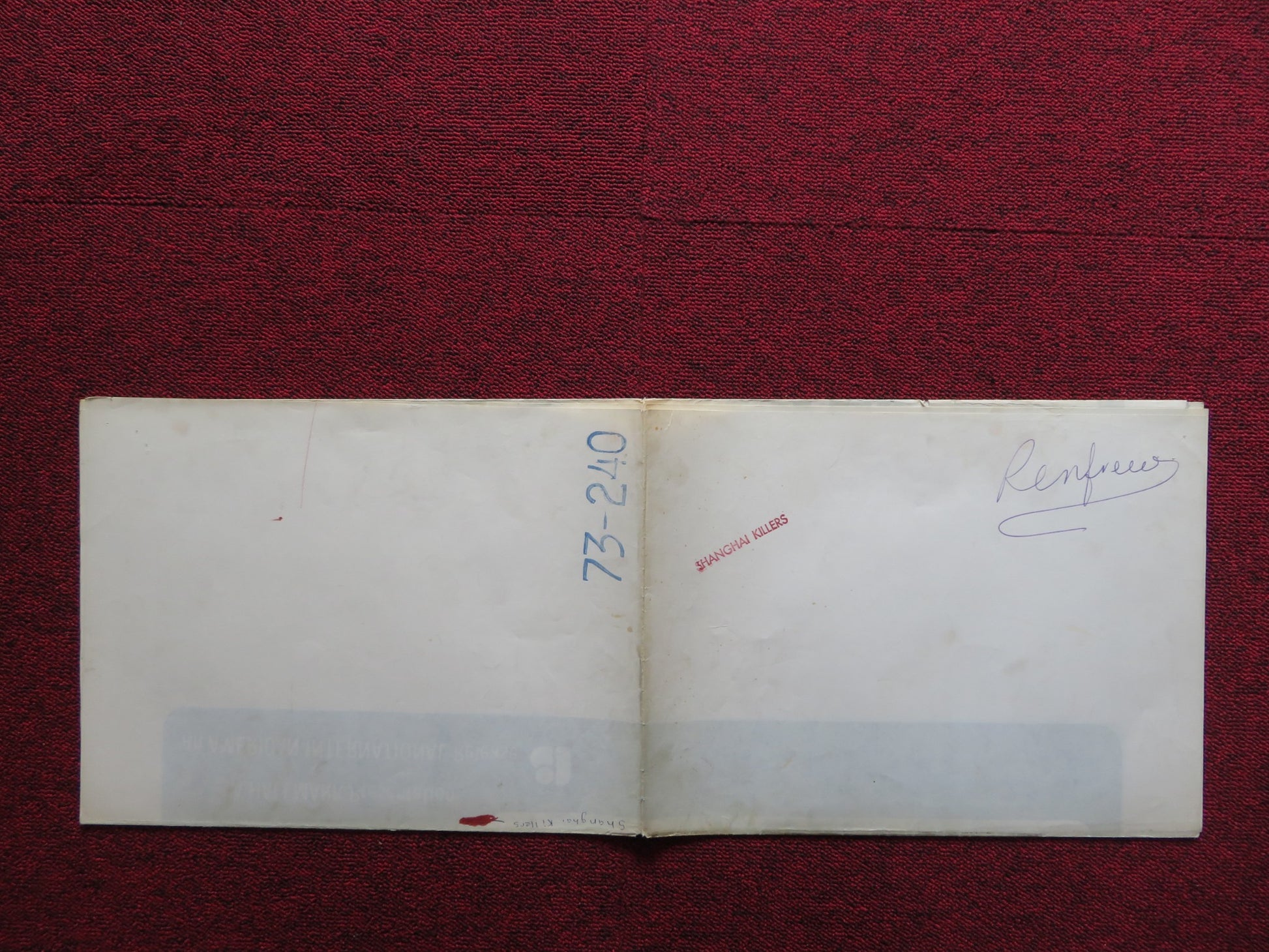 SHANGHAI KILLERS FOLDED US ONE SHEET POSTER KUNG FU TIAN- LIN WANG 1971 - Rendezvous Cinema