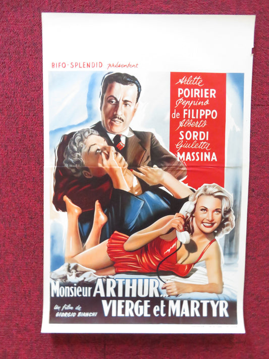 MONSIEUR ARTHUR.. VIERGE ET MARTYR BELGIUM (14"x 21.5") POSTER A. POIRIER 1953