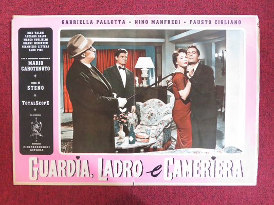 MAID, THIEF AND GUARD - B ITALIAN FOTOBUSTA POSTER GABRIELLA PALLOTTA 1958