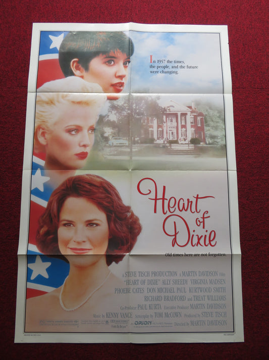 HEART OF DIXIE FOLDED US ONE SHEET POSTER ALLY SHEEDY VIRGINIA MADSEN 1989 - Rendezvous Cinema