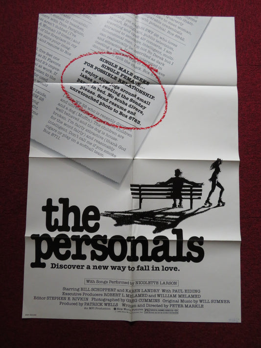 THE PERSONALS FOLDED US ONE SHEET POSTER BILL SCHOPPERT 1982 - Rendezvous Cinema