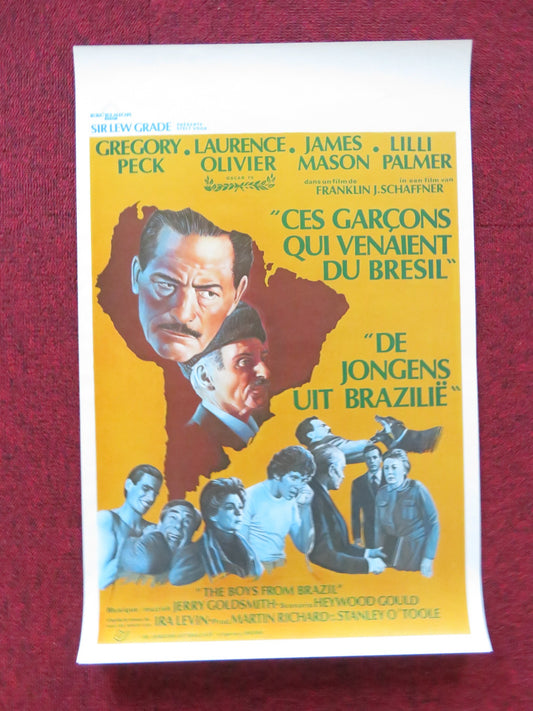THE BOYS FROM BRAZIL BELGIUM (14"x 21.5") POSTER GREGORY PECK L. OLIVIER 1978