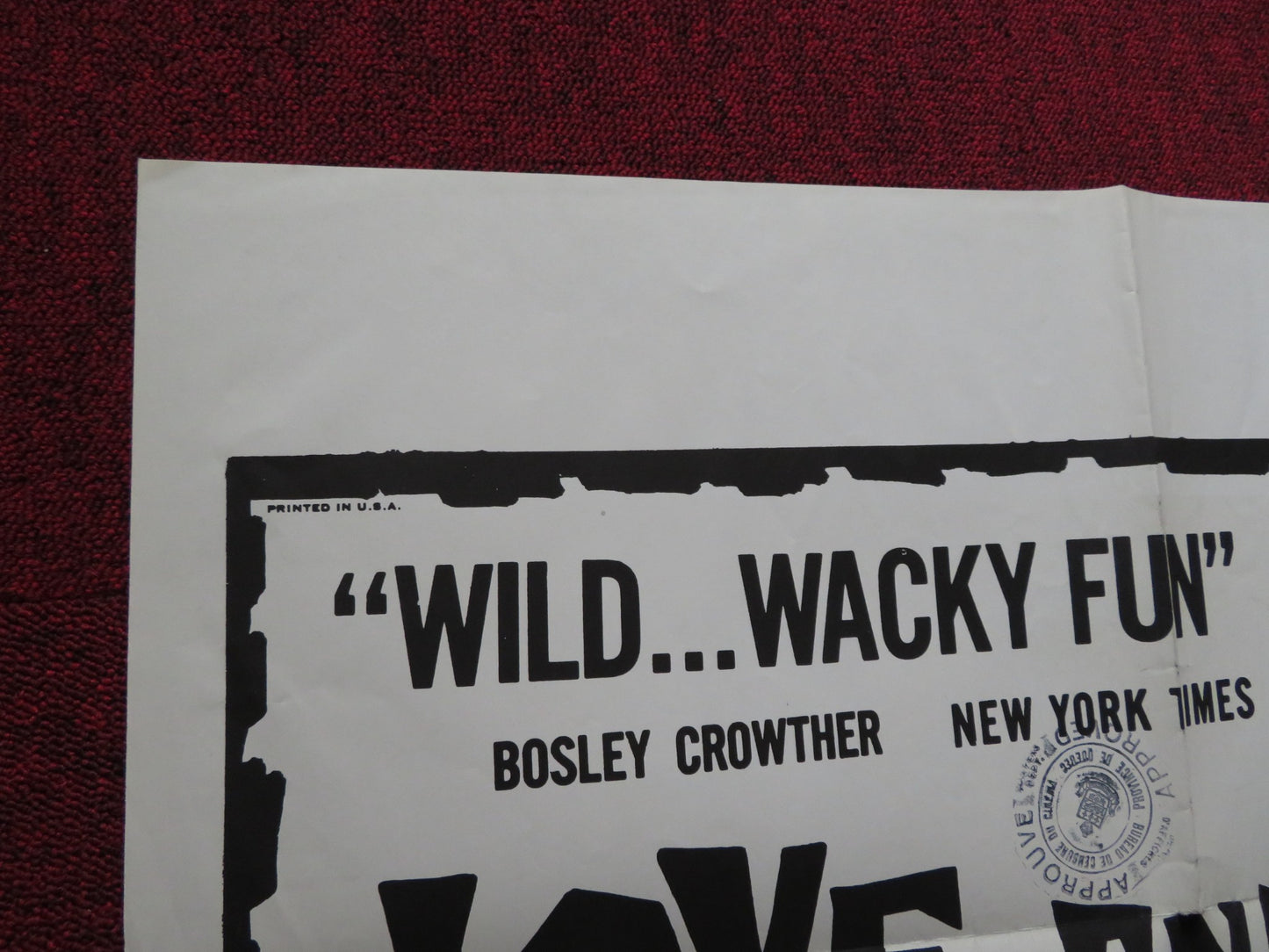 LOVE AND LARCENY FOLDED US ONE SHEET POSTER VITTORIO GASSMAN 1960 - Rendezvous Cinema