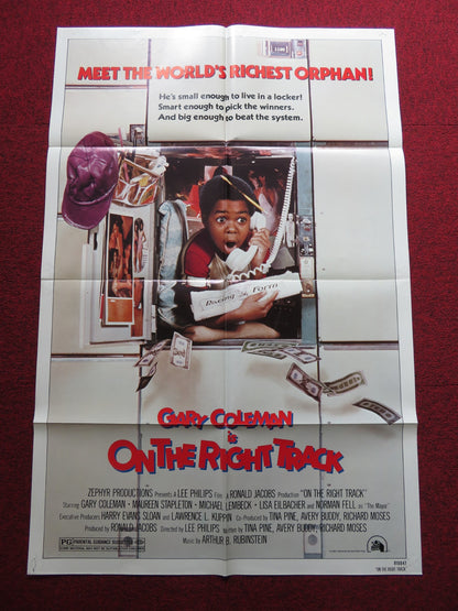 ON THE RIGHT TRACK FOLDED US ONE SHEET POSTER GARY COLEMAN 1981 - Rendezvous Cinema