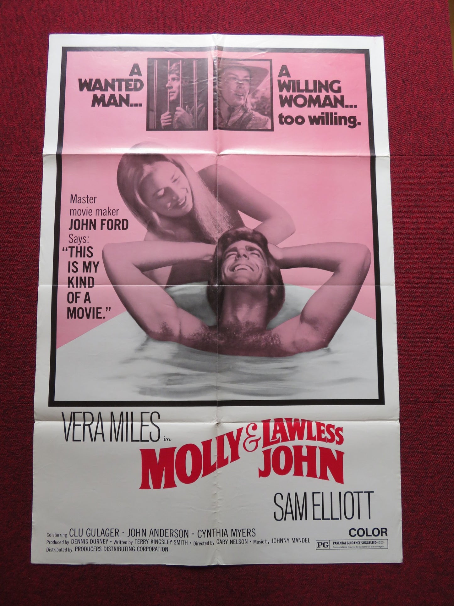 MOLLY & LAWLESS JOHN FOLDED US ONE SHEET POSTER VERA MILES 1972 - Rendezvous Cinema