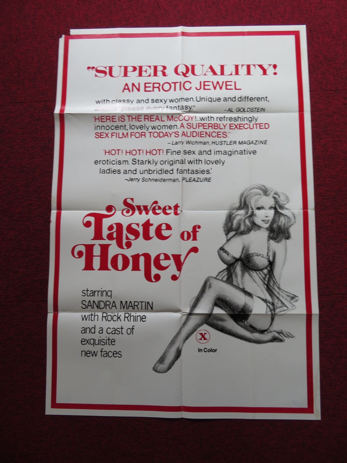 SWEET TASTE OF HONEY FOLDED US ONE SHEET POSTER SANDRA MARTIN 1976 - Rendezvous Cinema