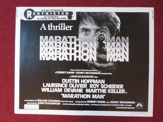 MARATHON MAN US HALF SHEET (22"x 28") POSTER DUSTIN HOFFMAN L. OLIVIER 1976