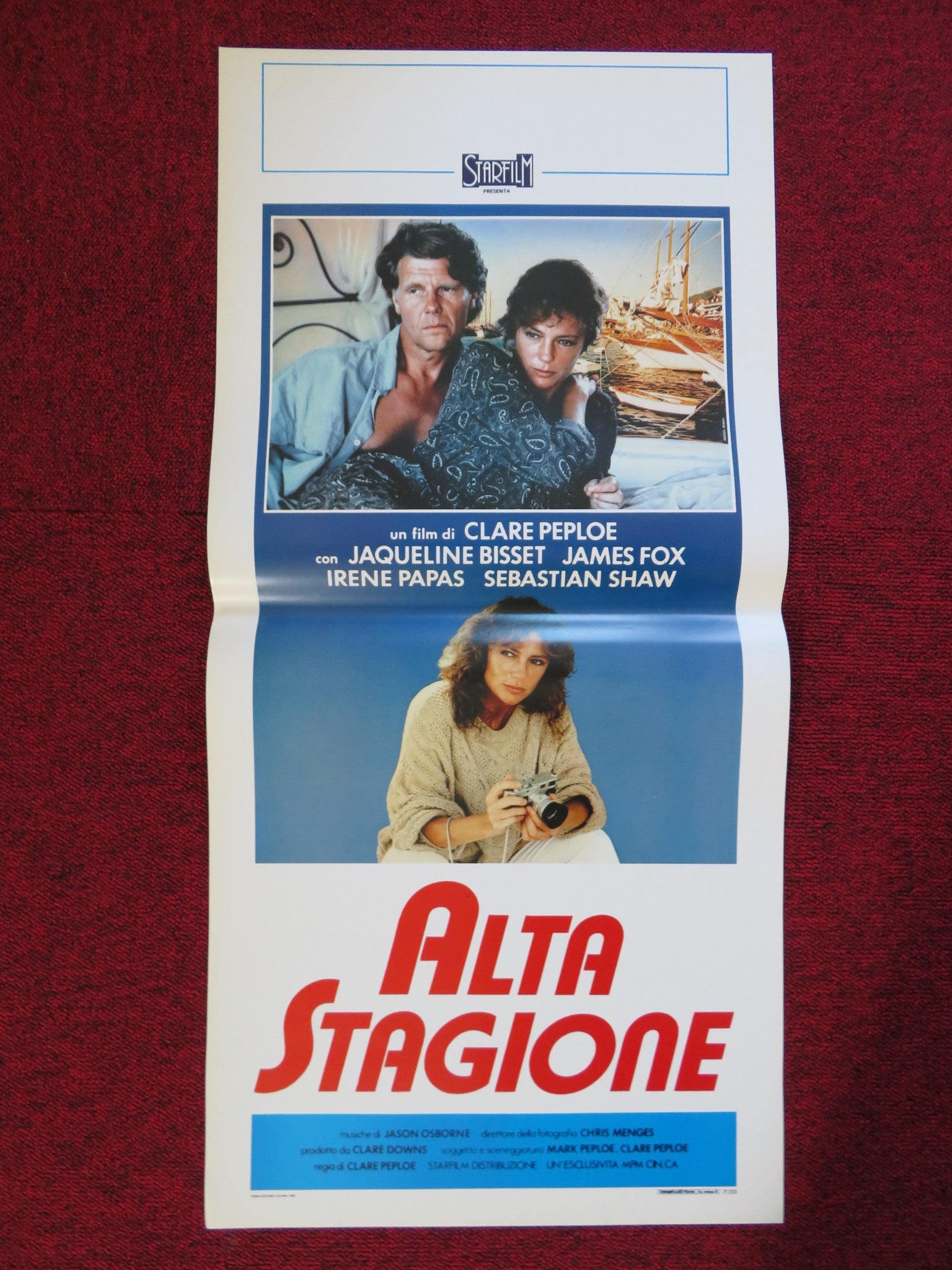 ALTA STAGIONE ITALIAN LOCANDINA (27.5"x13") POSTER JACQUELINE BISSET J. FOX 1988 - Rendezvous Cinema