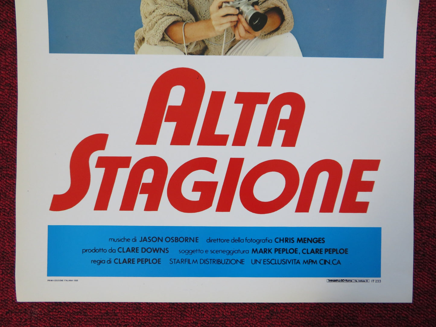ALTA STAGIONE ITALIAN LOCANDINA (27.5"x13") POSTER JACQUELINE BISSET J. FOX 1988 - Rendezvous Cinema