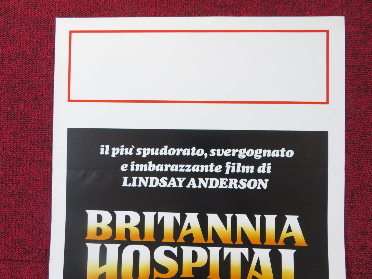 BRITANNIA HOSPITAL ITALIAN LOCANDINA POSTER LEONARD ROSSITER GRAHAM CROWDEN 1982