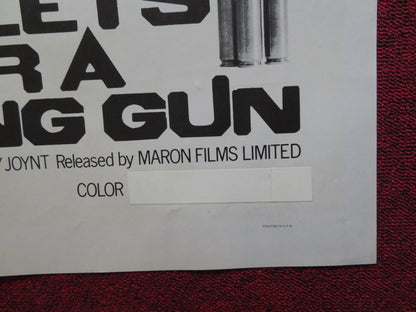 THREE BULLETS FOR A LONG GUN FOLDED US ONE SHEET POSTER BEAU BRUMMEL 1971 - Rendezvous Cinema