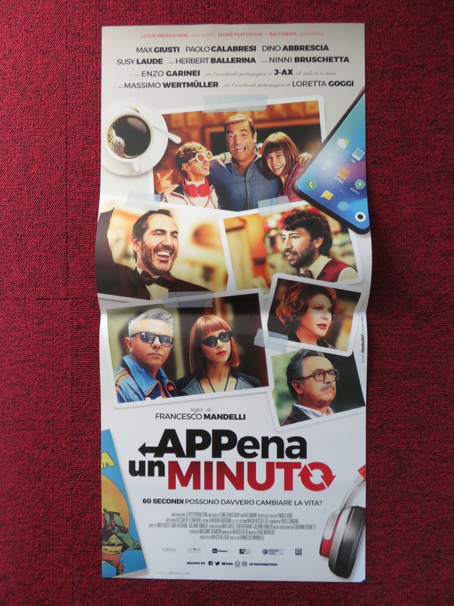 APPENA UN MINUTO ITALIAN LOCANDINA POSTER MAX GIUSTI PAOLO CALABRESI 2019 - Rendezvous Cinema
