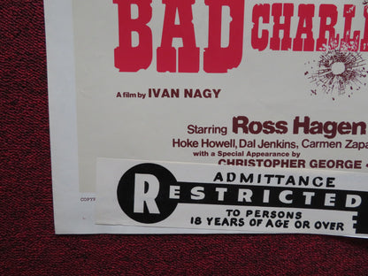 BAD CHARLESTON CHARLIE FOLDED US ONE SHEET POSTER ROSS HAGEN KELLY THORDSEN 1973 - Rendezvous Cinema