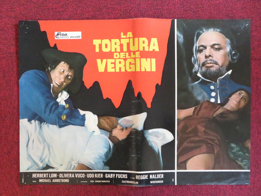 MARK OF THE DEVIL - D ITALIAN FOTOBUSTA POSTER HERBERT LOM UDO KIER 1970