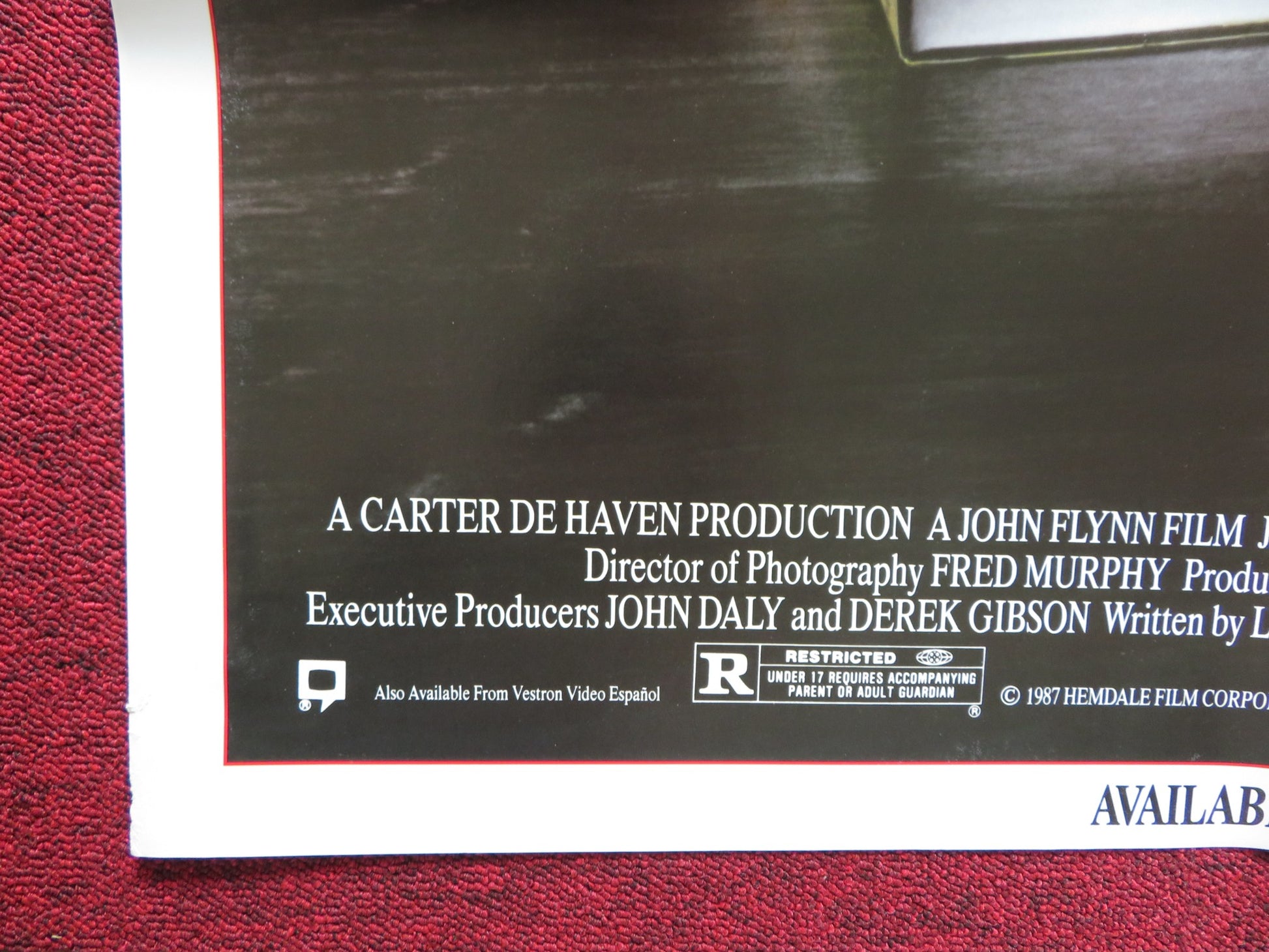 BEST SELLER FOLDED US ONE SHEET POSTER JAMES WOODS BRIAN DENNEHY 1988 - Rendezvous Cinema