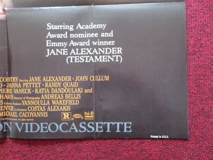 SWEET COUNTRY VHS FOLDED US ONE SHEET POSTER JANE ALEXANDER 1986 - Rendezvous Cinema