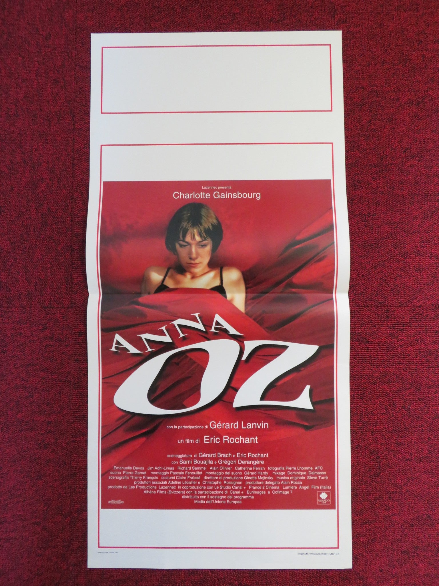 ANNA OZ ITALIAN LOCANDINA POSTER CHARLOTTE GAINSBOURG GERARD LANVIN 1996 - Rendezvous Cinema