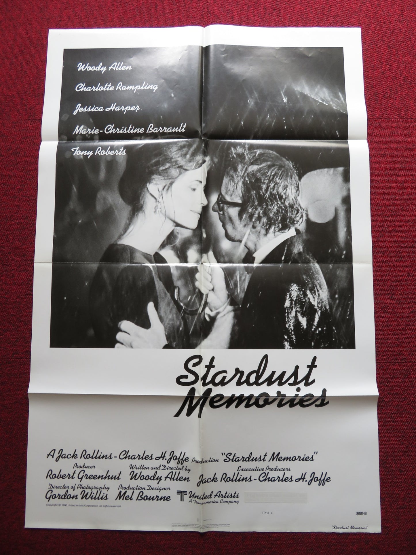 STARDUST MEMORIES STYLE C FOLDED US ONE SHEET POSTER WOODY ALLEN 1980 - Rendezvous Cinema