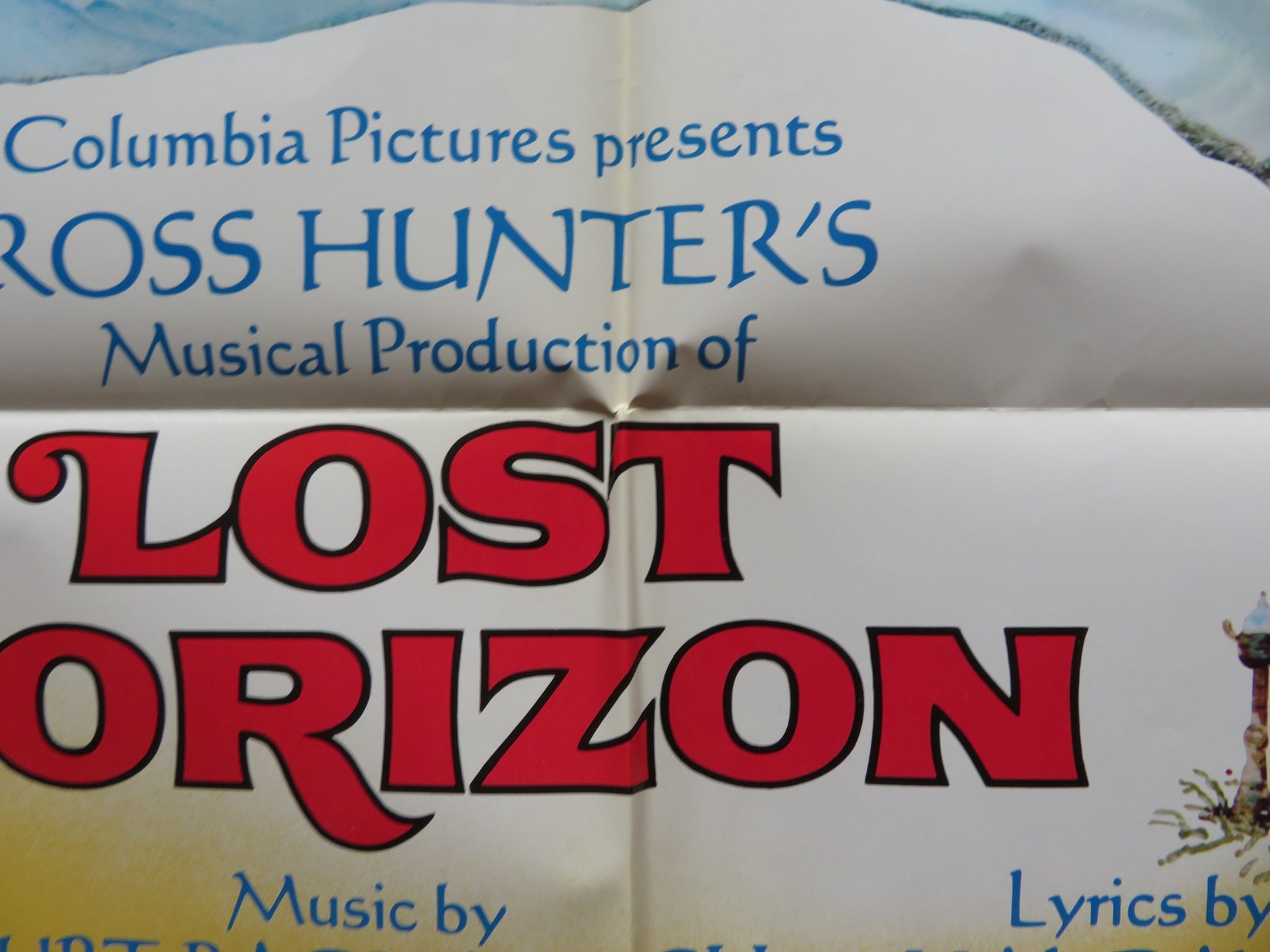 LOST HORIZON FOLDED US ONE SHEET POSTER PETER FINCH LIV ULLMANN 1973 - Rendezvous Cinema