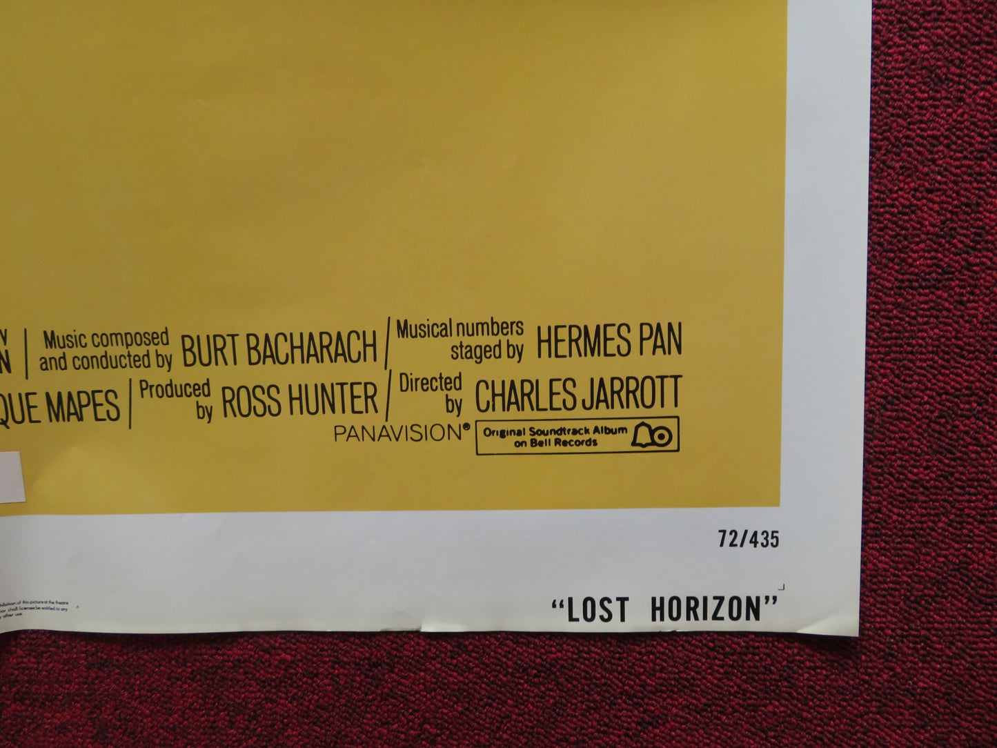 LOST HORIZON FOLDED US ONE SHEET POSTER PETER FINCH LIV ULLMANN 1973 - Rendezvous Cinema
