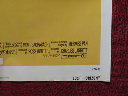 LOST HORIZON FOLDED US ONE SHEET POSTER PETER FINCH LIV ULLMANN 1973 - Rendezvous Cinema