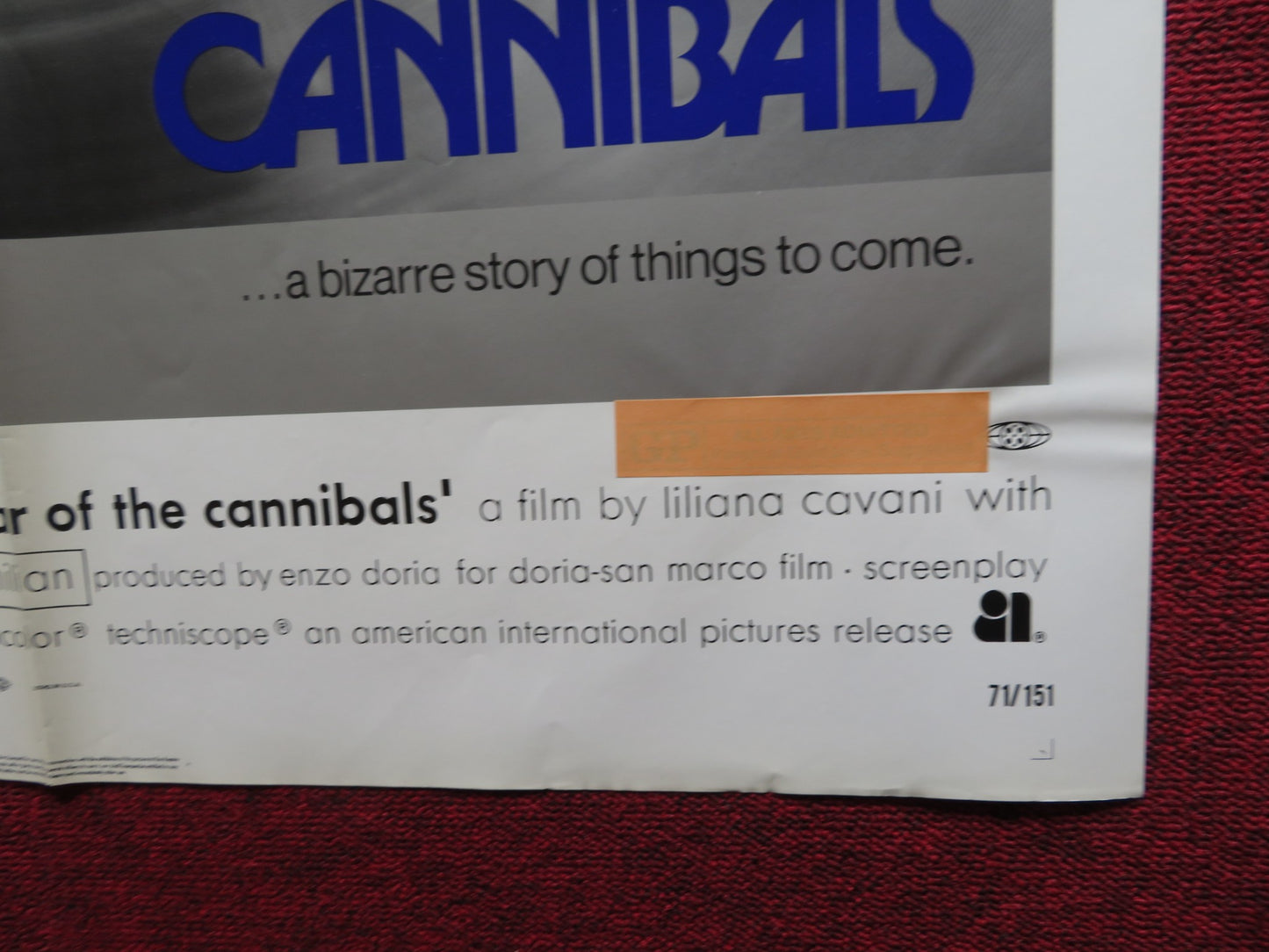 YEAR OF THE CANNIBALS FOLDED US ONE SHEET POSTER BRITT EKLAND P. CLEMENTI 1971 - Rendezvous Cinema