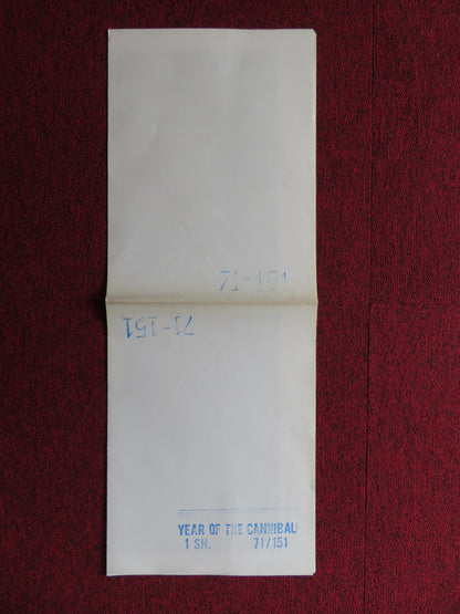 YEAR OF THE CANNIBALS FOLDED US ONE SHEET POSTER BRITT EKLAND P. CLEMENTI 1971 - Rendezvous Cinema