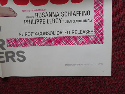 SEDUCTION BY THE SEA / THE LOVE ROOT COMBO FOLDED US ONE SHEET POSTER 1967 - Rendezvous Cinema