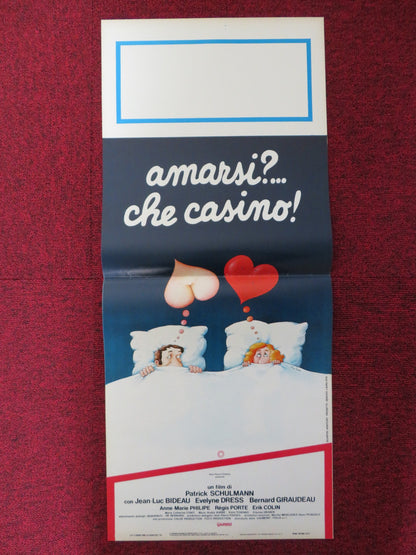 AMARSI? CHE CASINO! ITALIAN LOCANDINA POSTER JEAN-LUC BIDEAU 1979 - Rendezvous Cinema