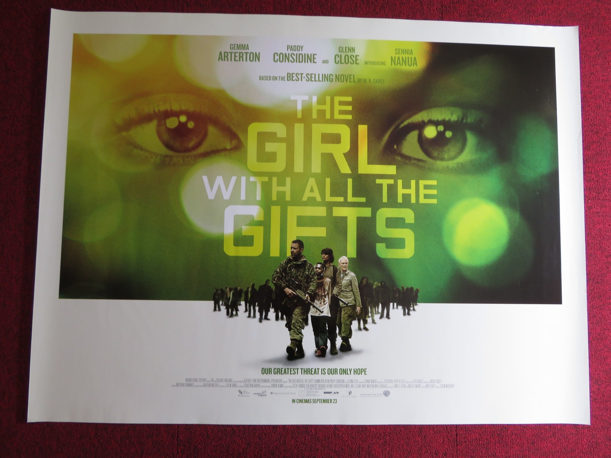 THE GIRL WITH ALL THE GIFTS UK QUAD (30"x 40") ROLLED POSTER GEMMA ARTERTON 2016 - Rendezvous Cinema