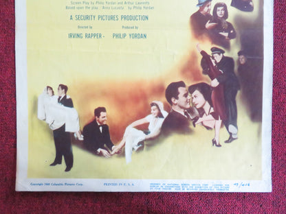 ANNA LUCASTA US INSERT (14"x 36") POSTER PAULETTE GODDARD WILLIAM BISHOP 1949 - Rendezvous Cinema