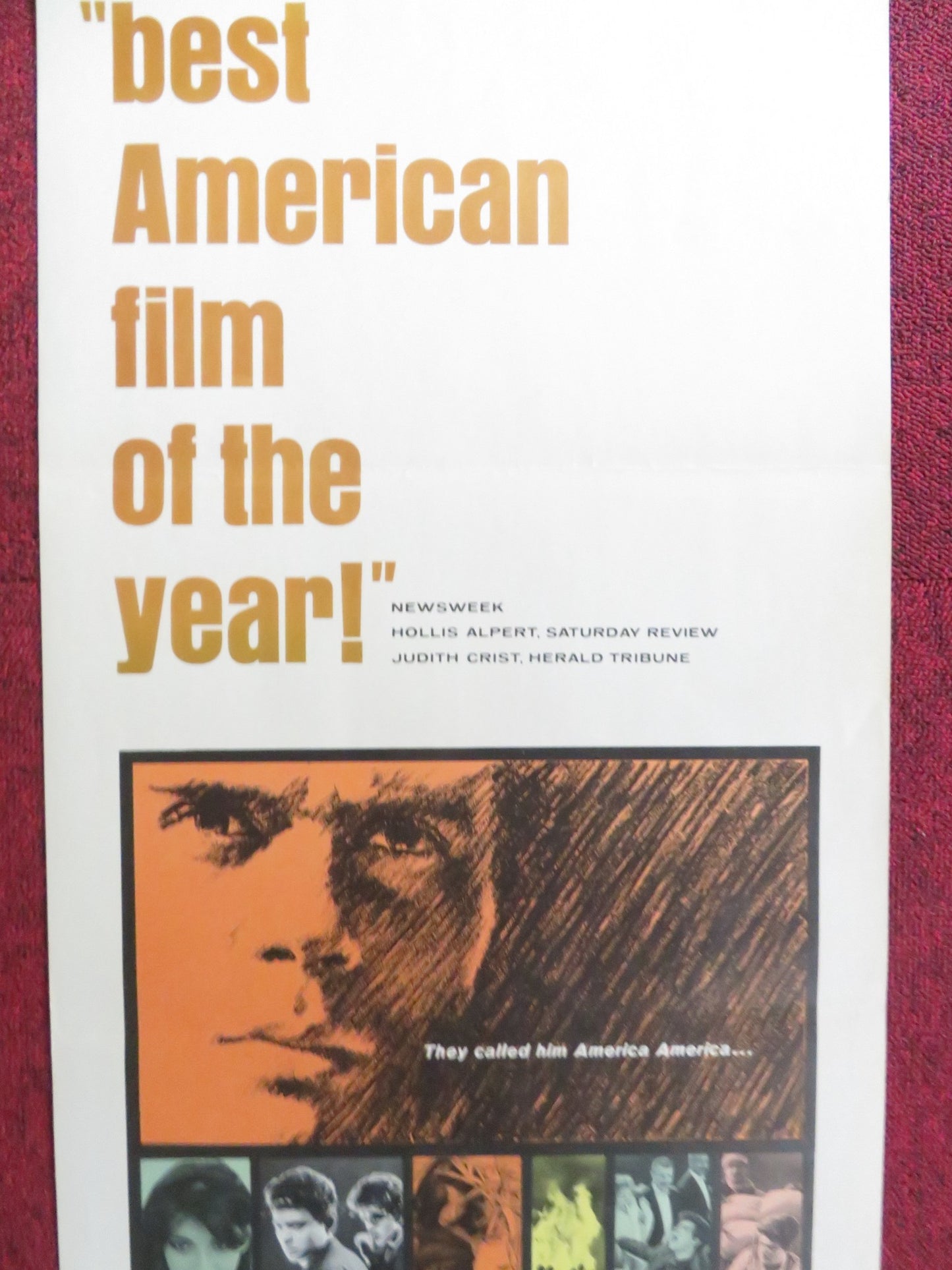 AMERICA AMERICA US INSERT (14"x 36") POSTER STATHIS GIALLELIS FRANK WOLFF 1964 - Rendezvous Cinema