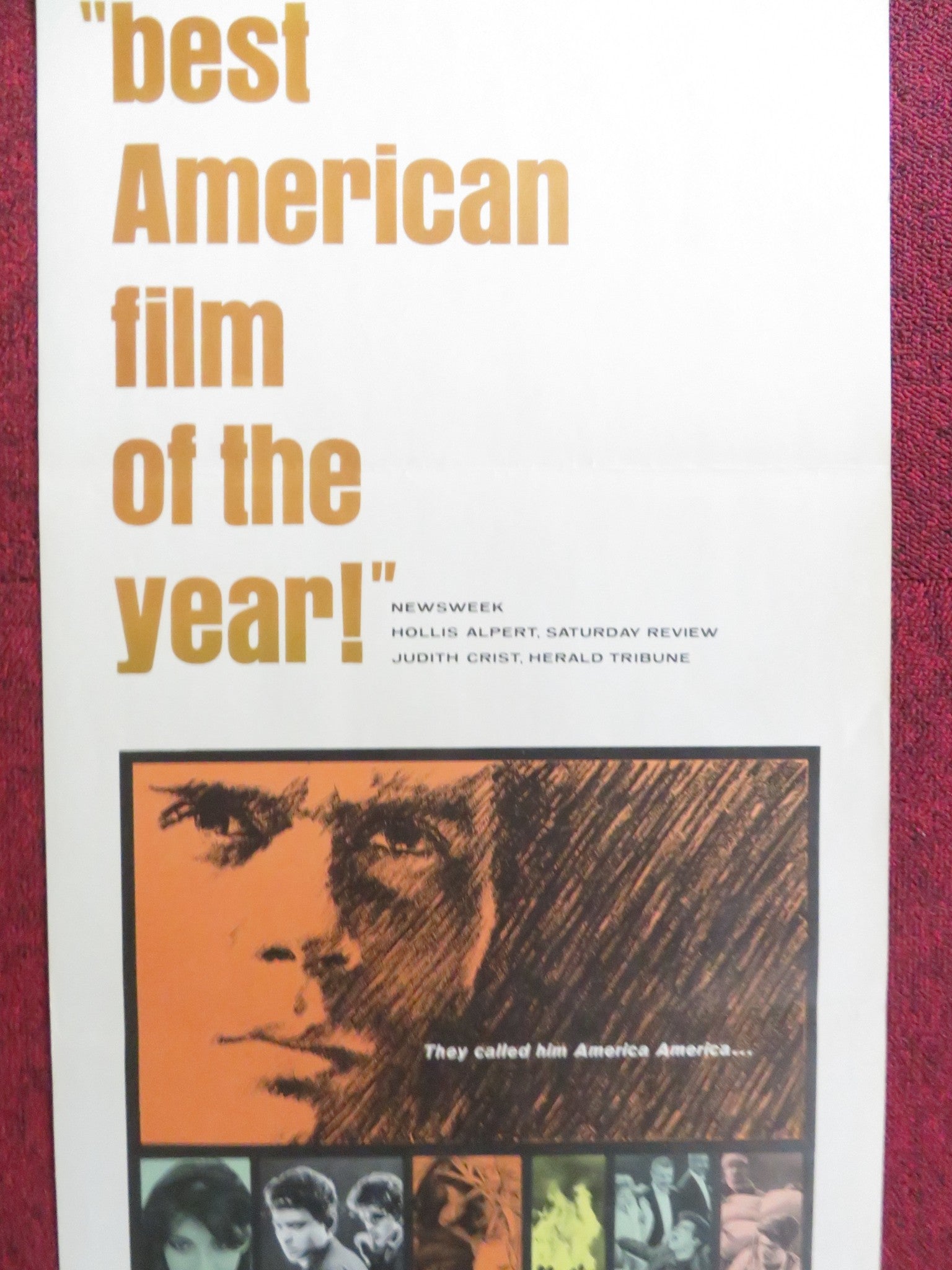 AMERICA AMERICA US INSERT (14"x 36") POSTER STATHIS GIALLELIS FRANK WOLFF 1964 - Rendezvous Cinema