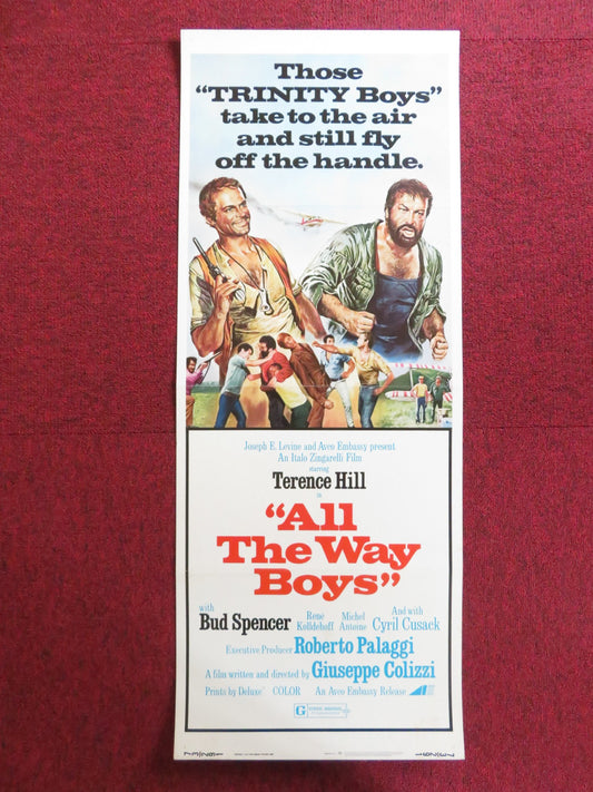 ALL THE WAY BOYS US INSERT (14"x 36") POSTER TERENCE HILL BUD SPENCER 1973 - Rendezvous Cinema