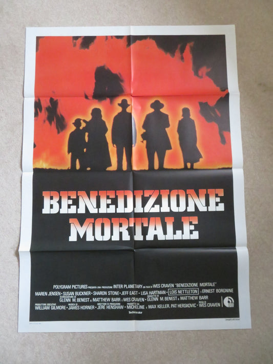 DEADLY BLESSING ITALIAN 2 FOGLIO POSTER WES CRAVEN SHARON STONE 1982