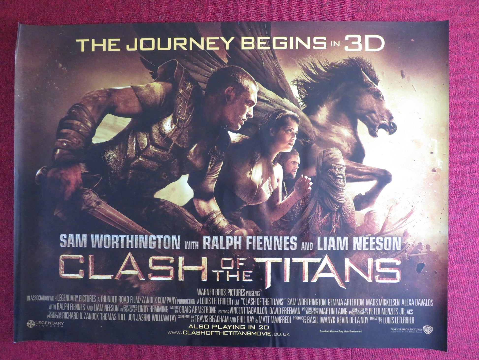 CLASH OF THE TITANS- HORSE UK QUAD (30"x 40") ROLLED POSTER SAM WORTHINGTON 2010 - Rendezvous Cinema
