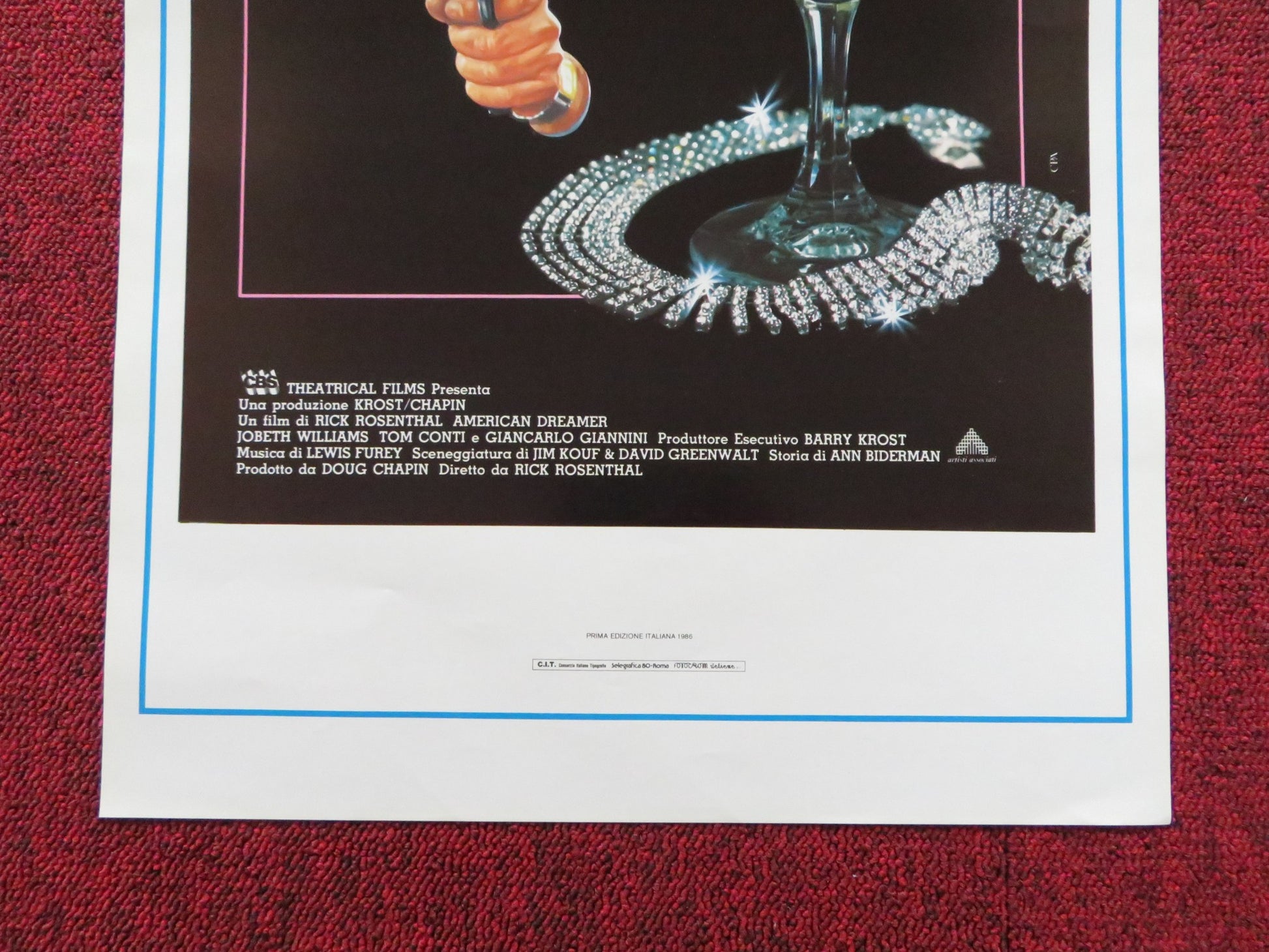 AMERICAN DREAMER ITALIAN LOCANDINA POSTER JOBETH WILLIAMS TOM CONTI 1984 - Rendezvous Cinema
