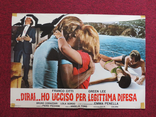 ..DIRAI..HO UCCISO PER LEGITIMA DIFESA - A ITALIAN FOTOBUSTA POSTER F. CITI 1973