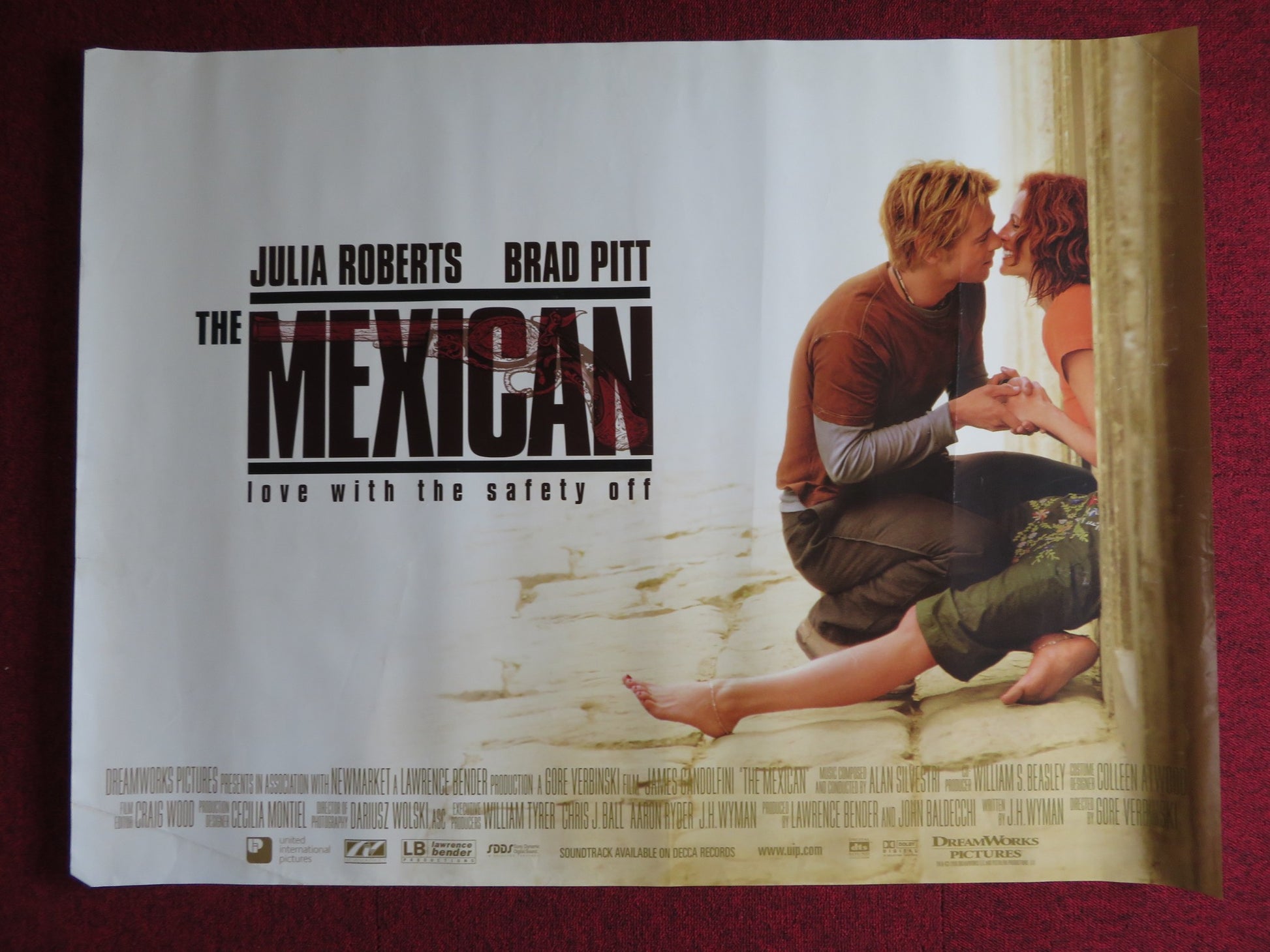 THE MEXICAN UK QUAD (30"x 40") ROLLED POSTER BRAD PITT JULIA ROBERTS 2001 - Rendezvous Cinema