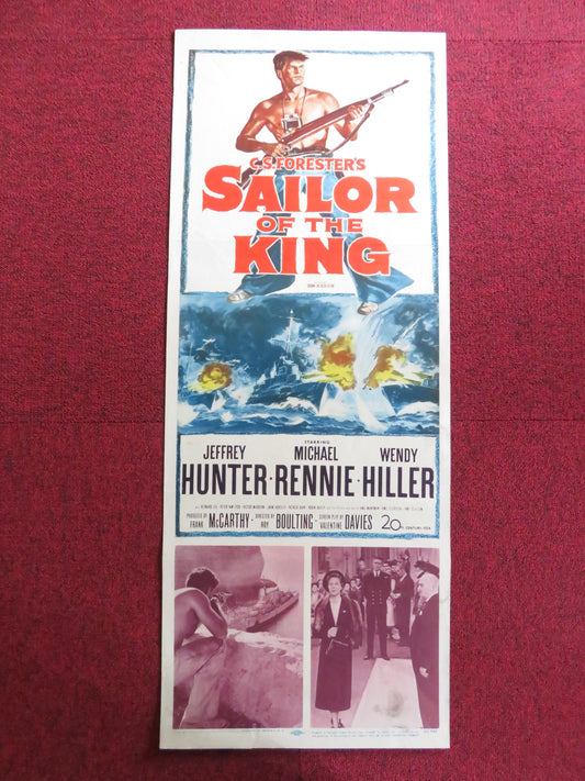 SAILOR OF THE KING US INSERT (14"x 36") POSTER JEFFREY HUNTER RENNIE 1953