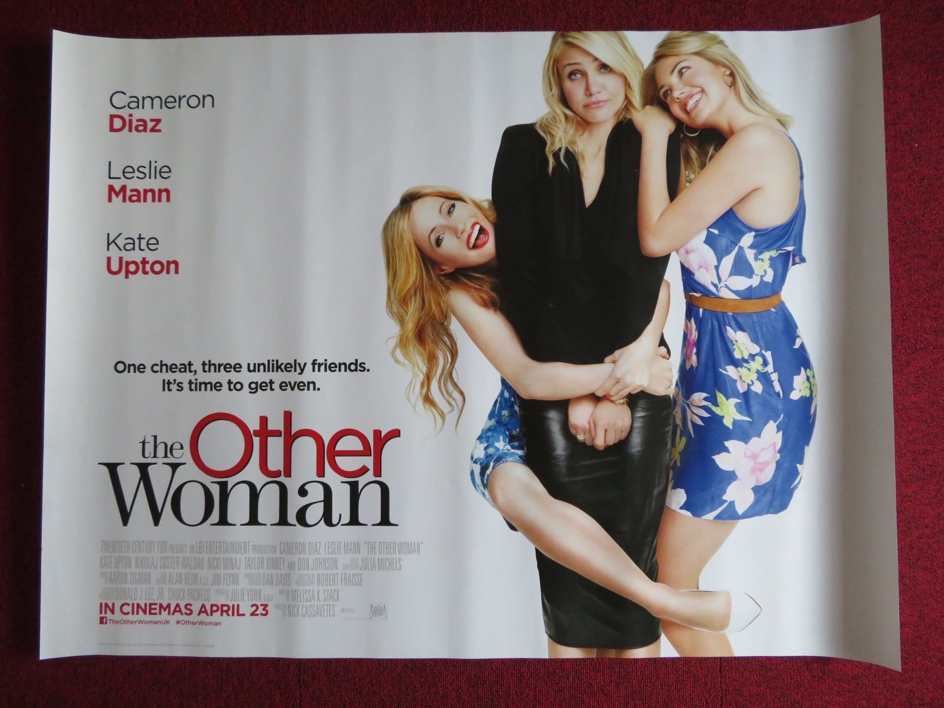 THE OTHER WOMAN UK QUAD (30"x 40") ROLLED POSTER CAMERON DIAZ LESLIE MANN 2014 - Rendezvous Cinema